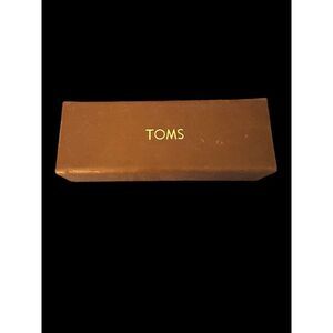 Toms One For One Magnetic Clasp Sunglasses Eyeglasses Case Brown 6.5"x2.75"x1.5"